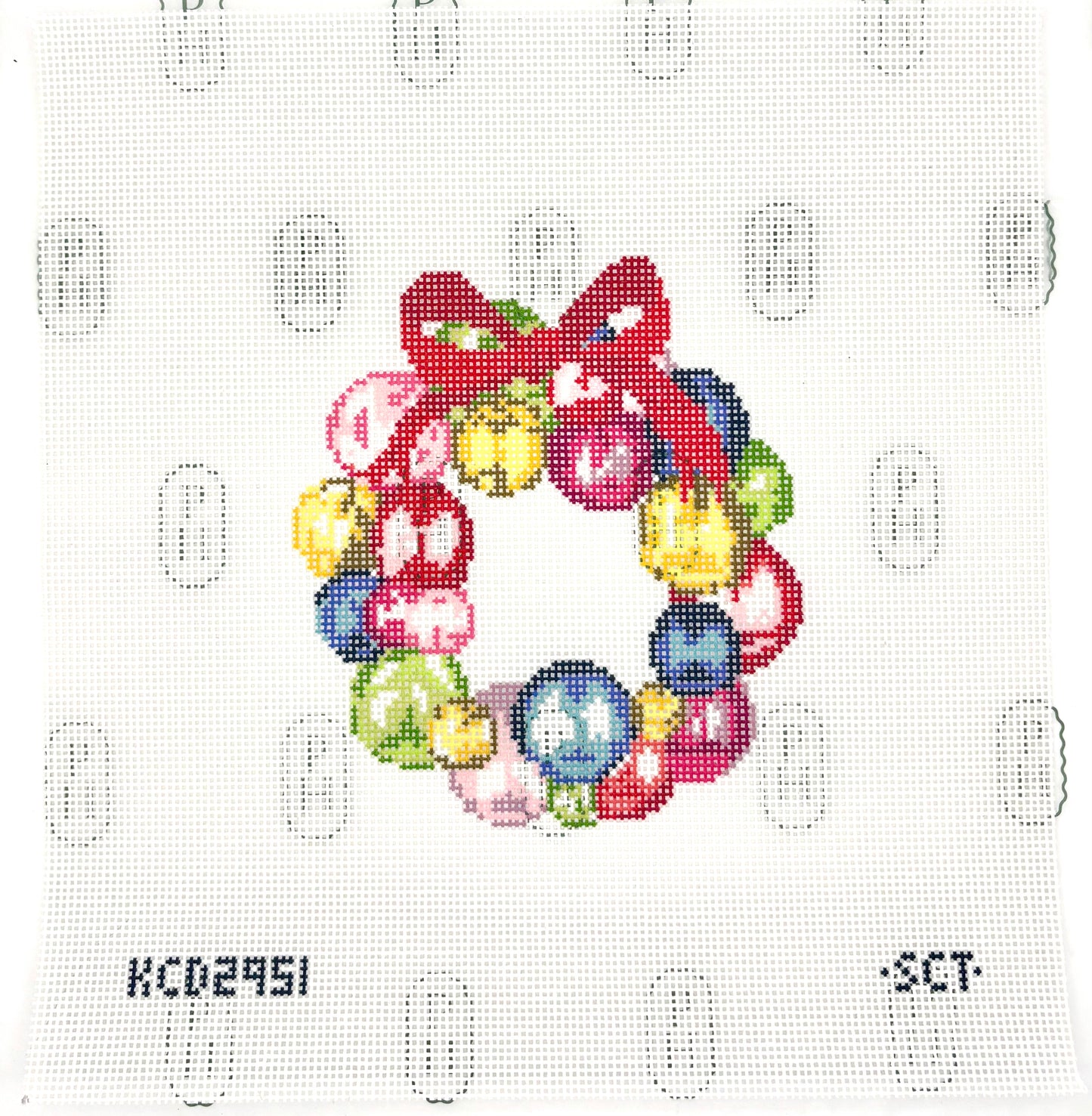 Mini Glass Ornament Wreath