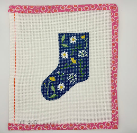 Pressed Floral Mini Stocking