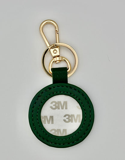 Round Leather Key Fob