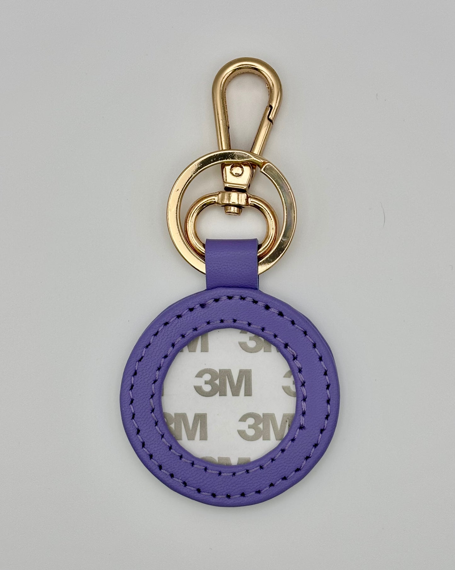 Round Leather Key Fob