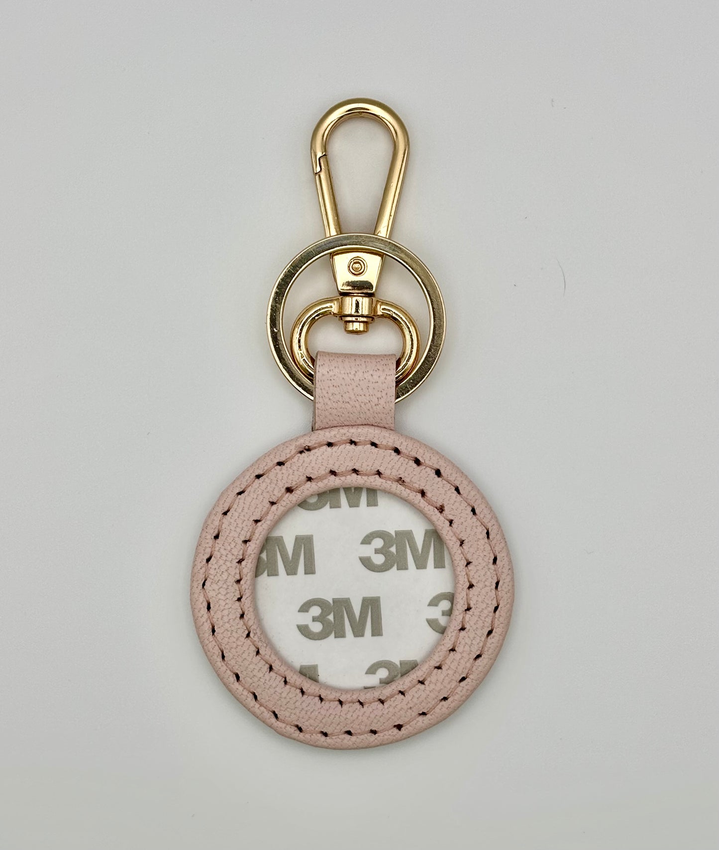 Round Leather Key Fob