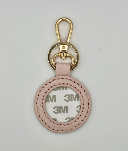 Round Leather Key Fob