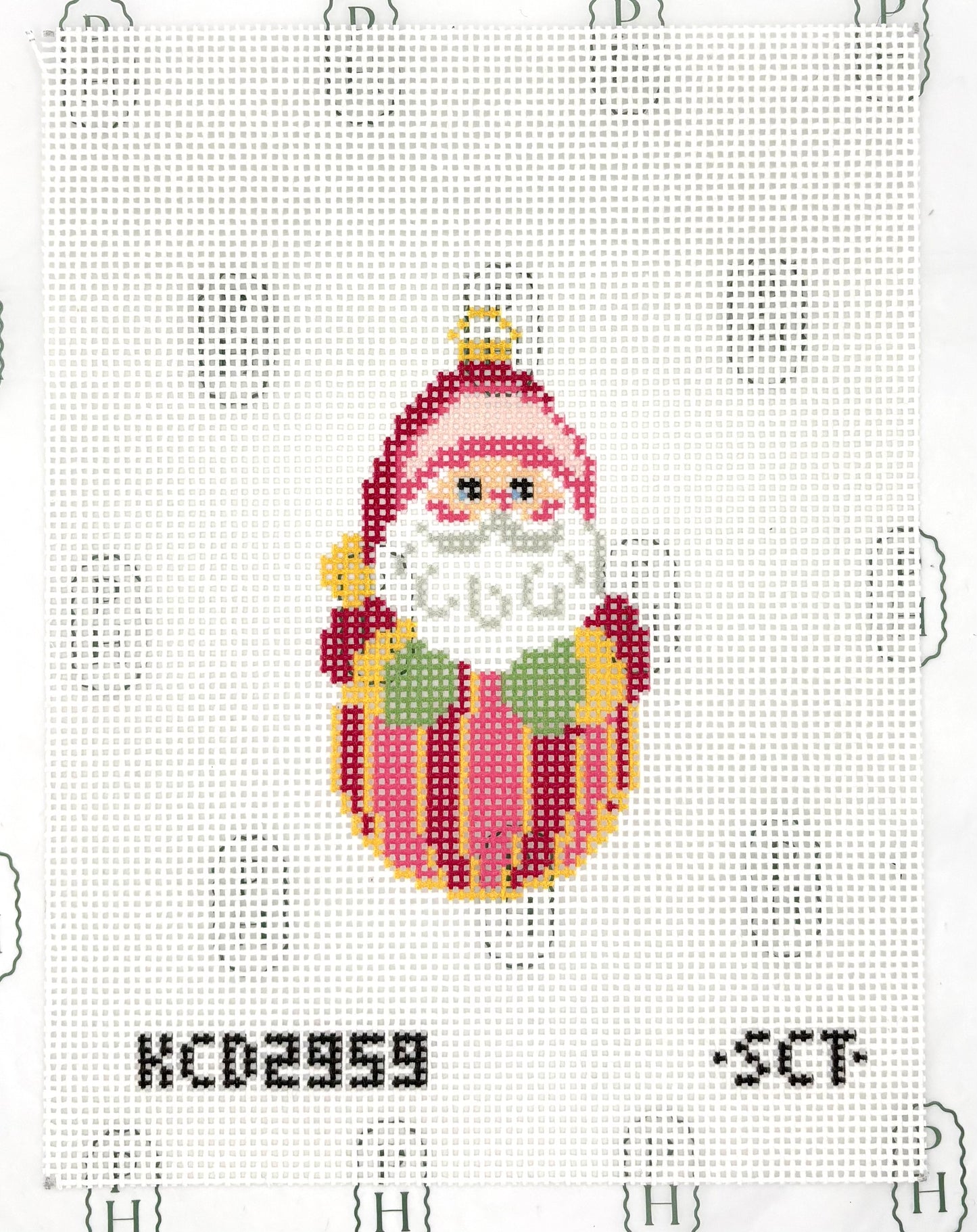 Striped Santa Ornament