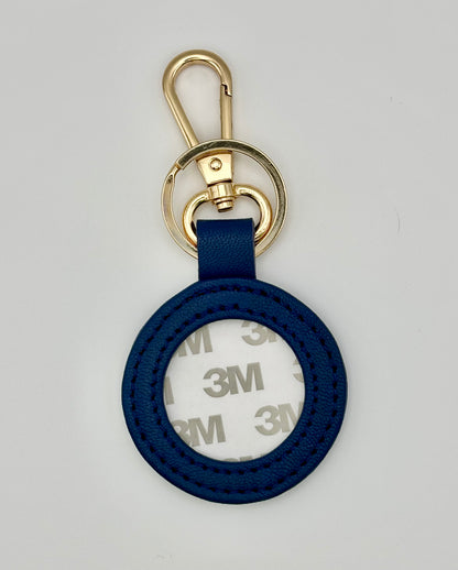 Round Leather Key Fob